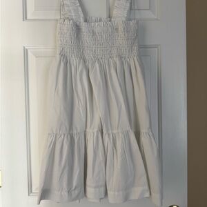 Abercrombie Smocked Bodice White Mini Dress